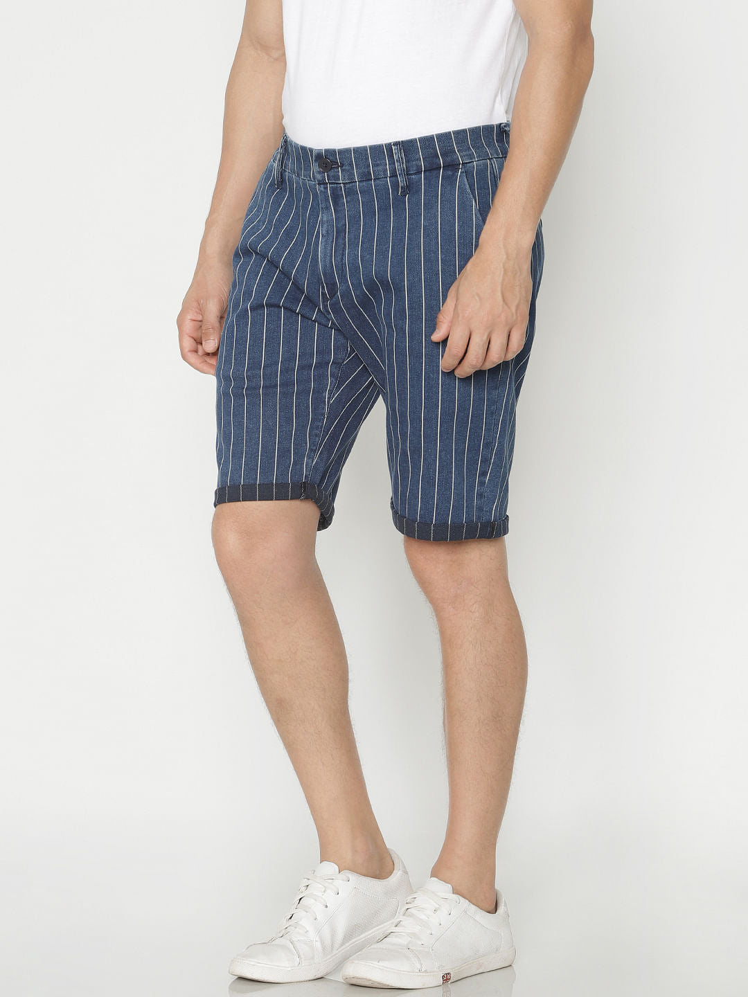 Blue Striped Shorts