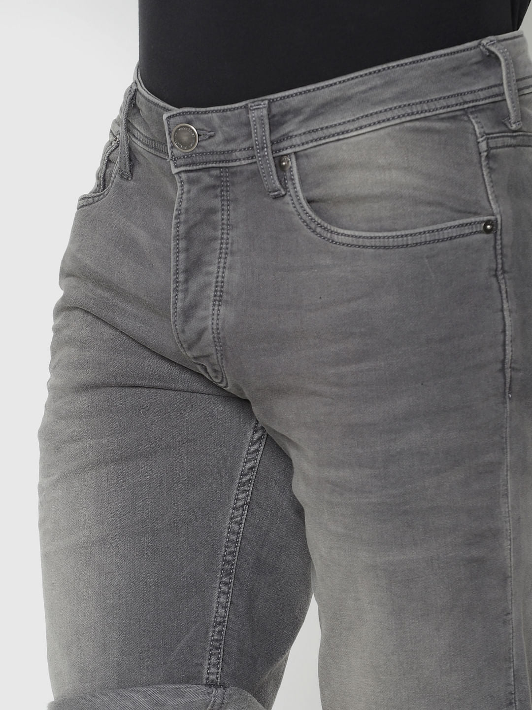 Grey Denim Shorts