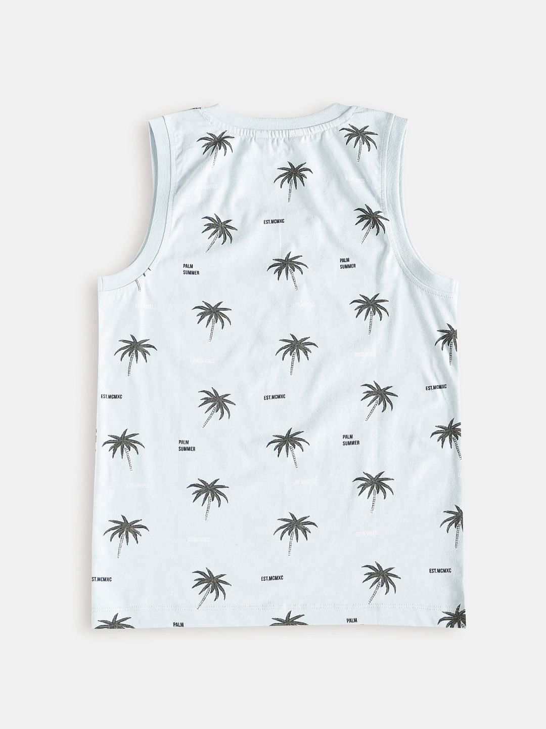 Boys Blue Tropical Print Vest