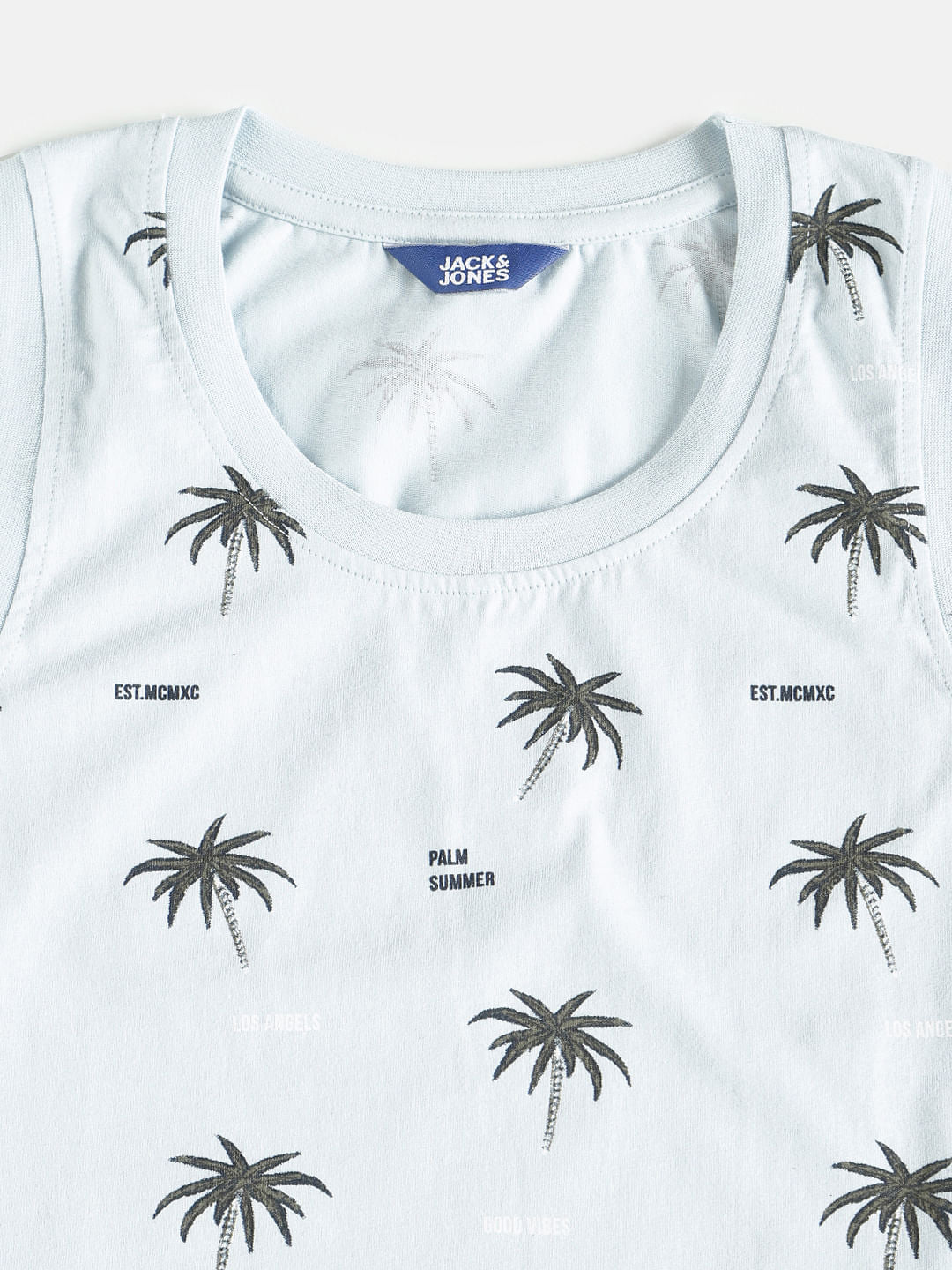 Boys Blue Tropical Print Vest