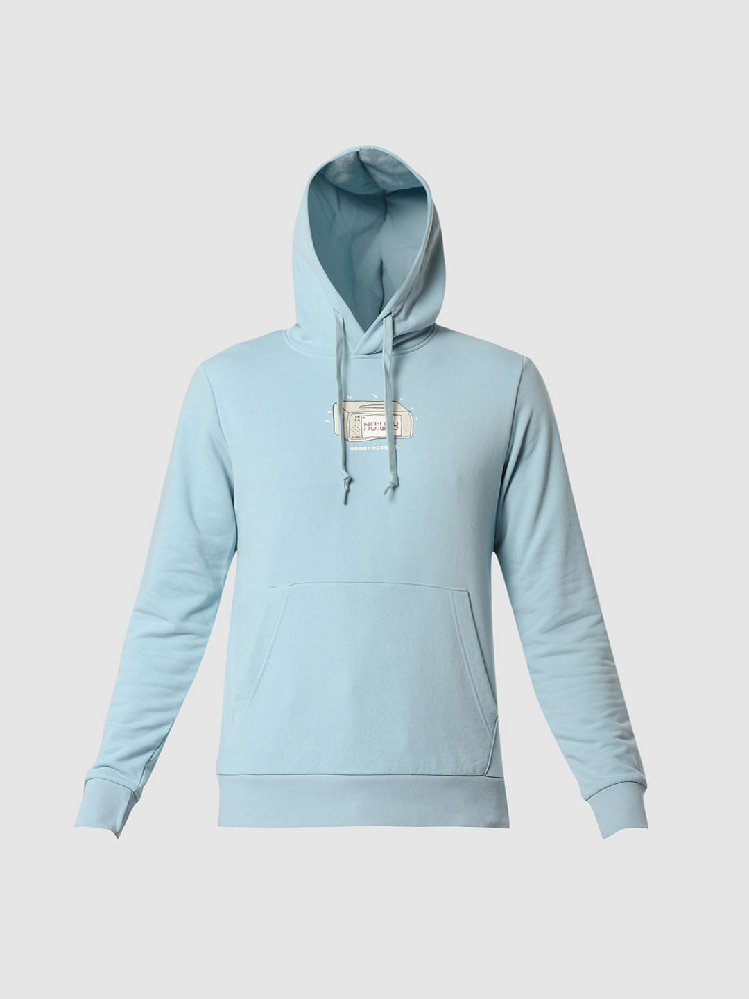 Light Blue Hooded Sweatshirt