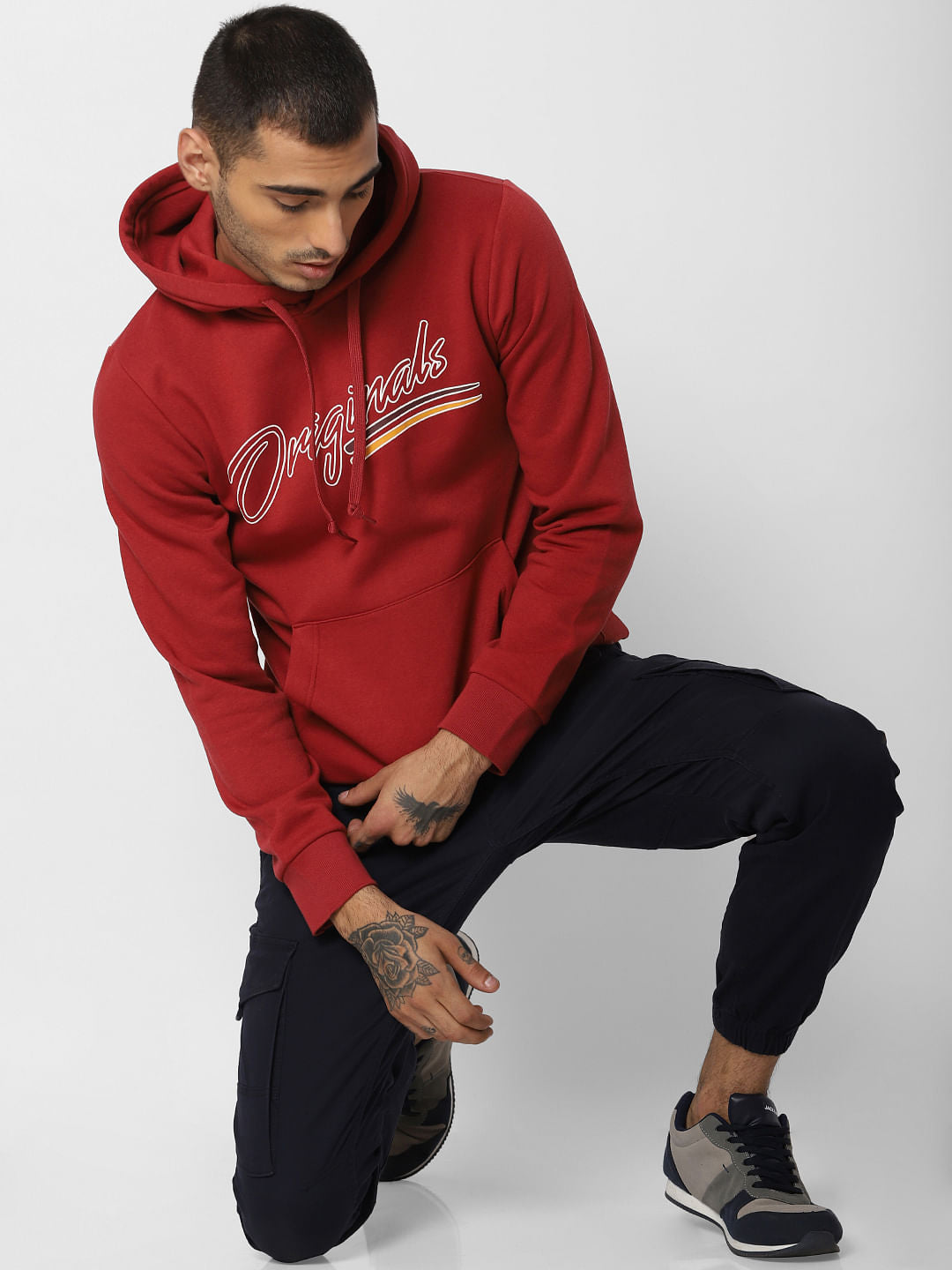 Red Hooded Sweatshirt - S