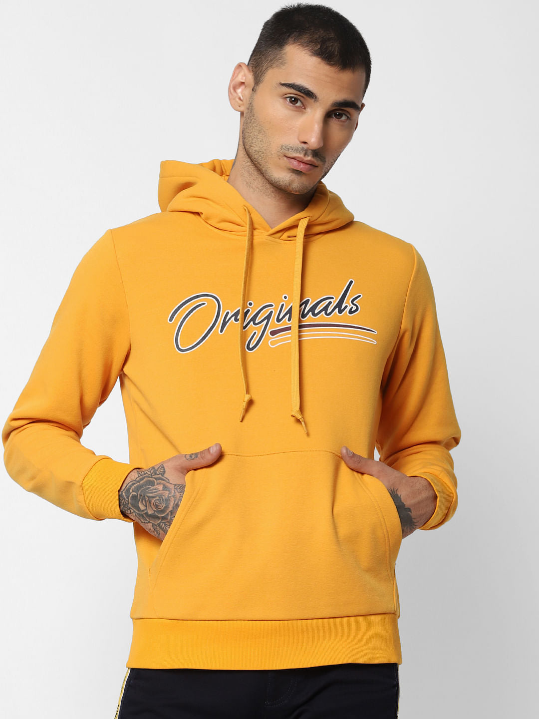 Yellow Hooded Sweatshirt