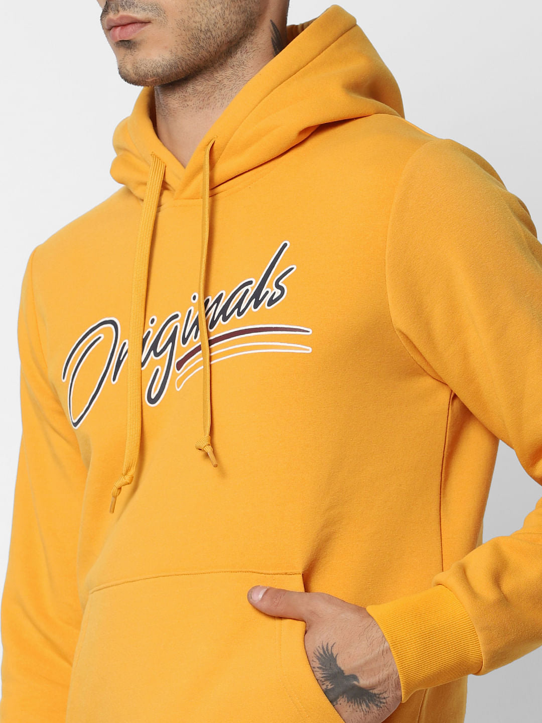 Yellow Hooded Sweatshirt