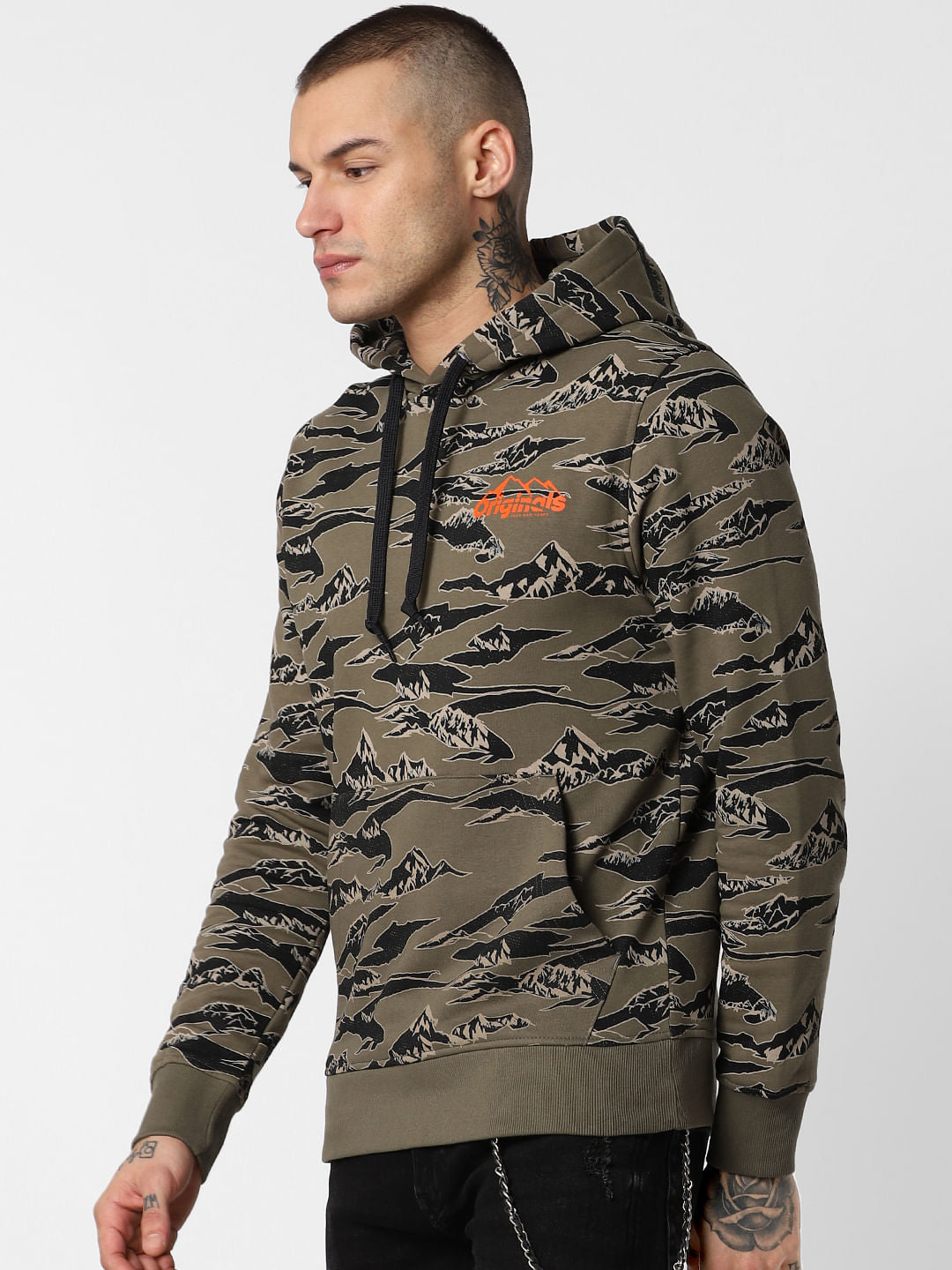 Green All Over Print Sweatshirt
