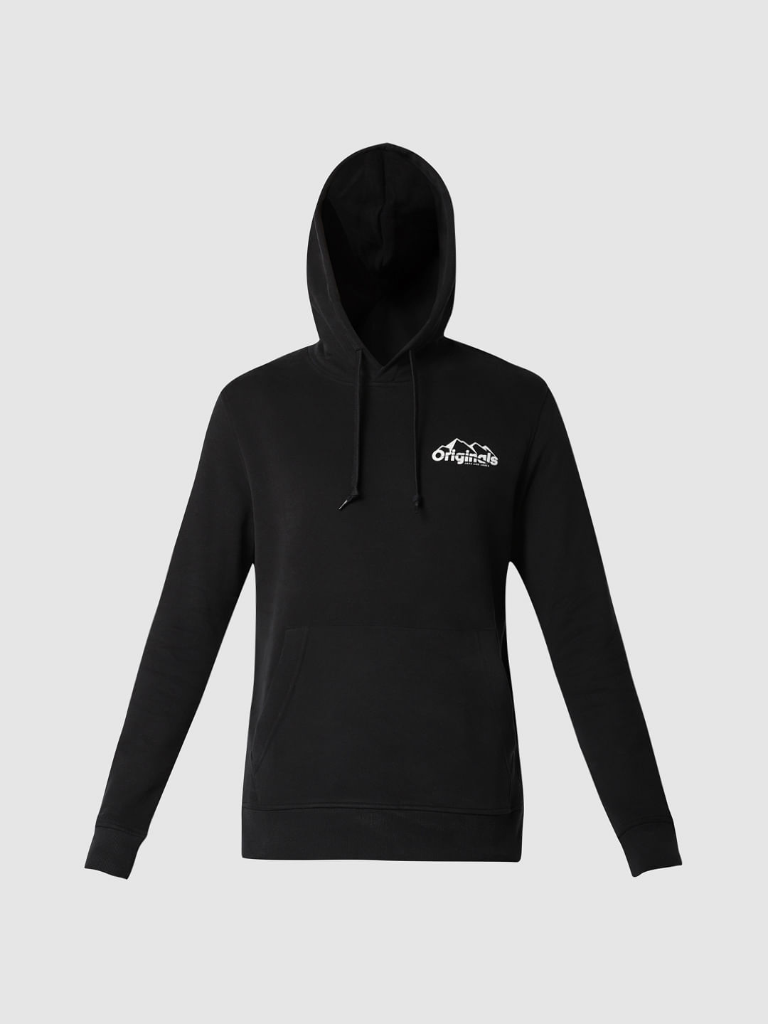 Black Back Patch Print Sweatshirt