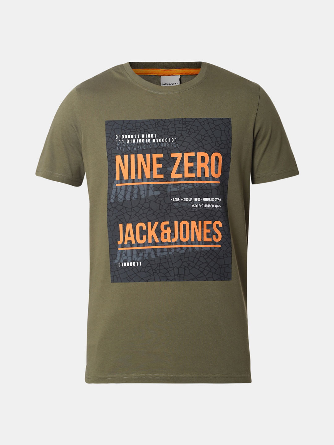 Green Graphic Print Crew Neck T-Shirt