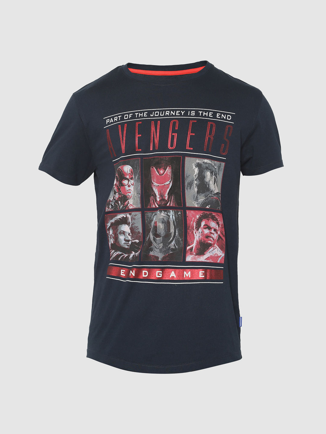 X Avengers Blue Printed Crew Neck T-Shirt