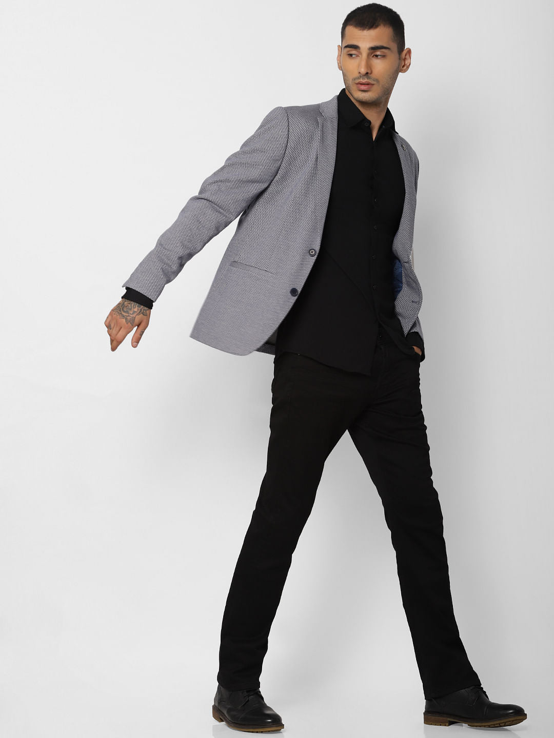 Black Full Sleeves Shirt - S