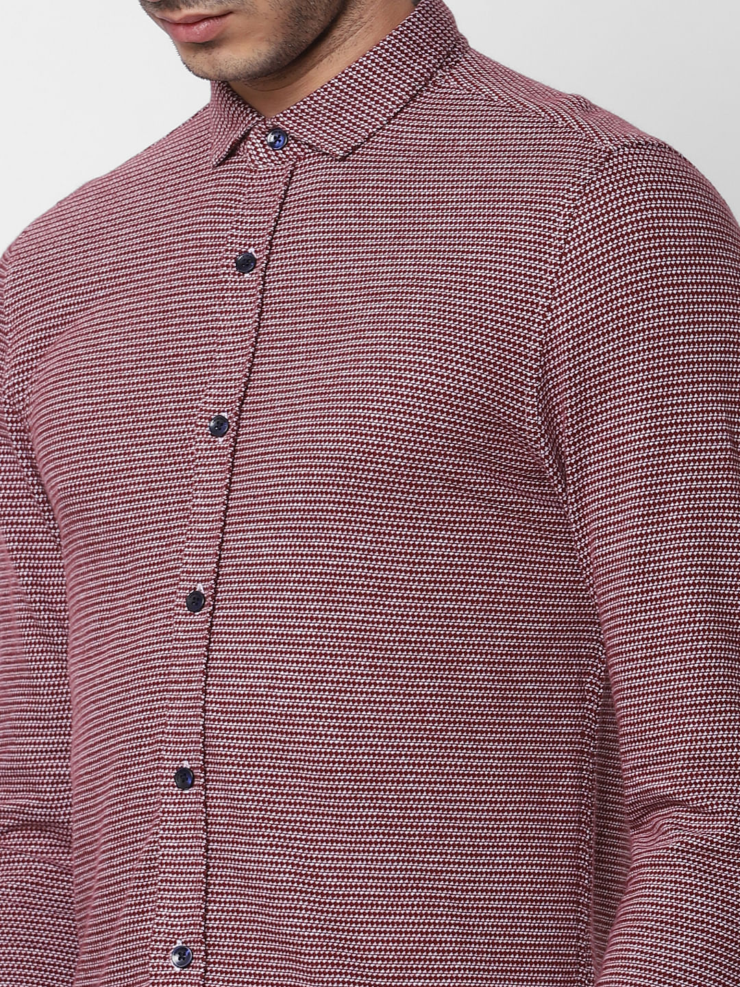 Red All Over Print Full Sleeves Shirt
