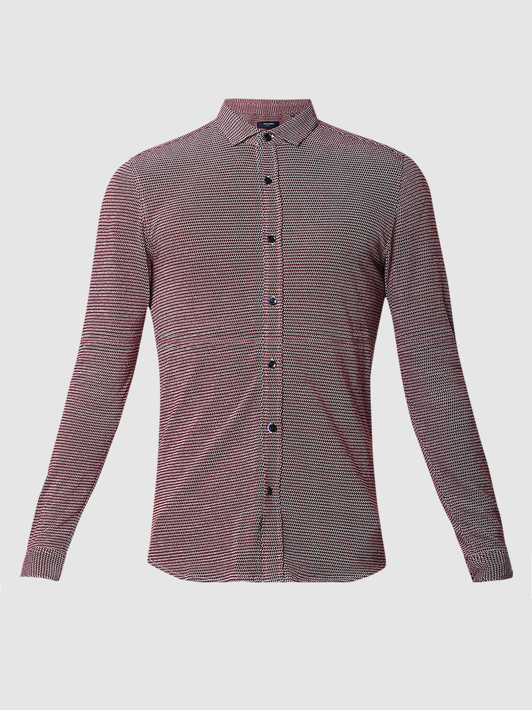 Red All Over Print Full Sleeves Shirt