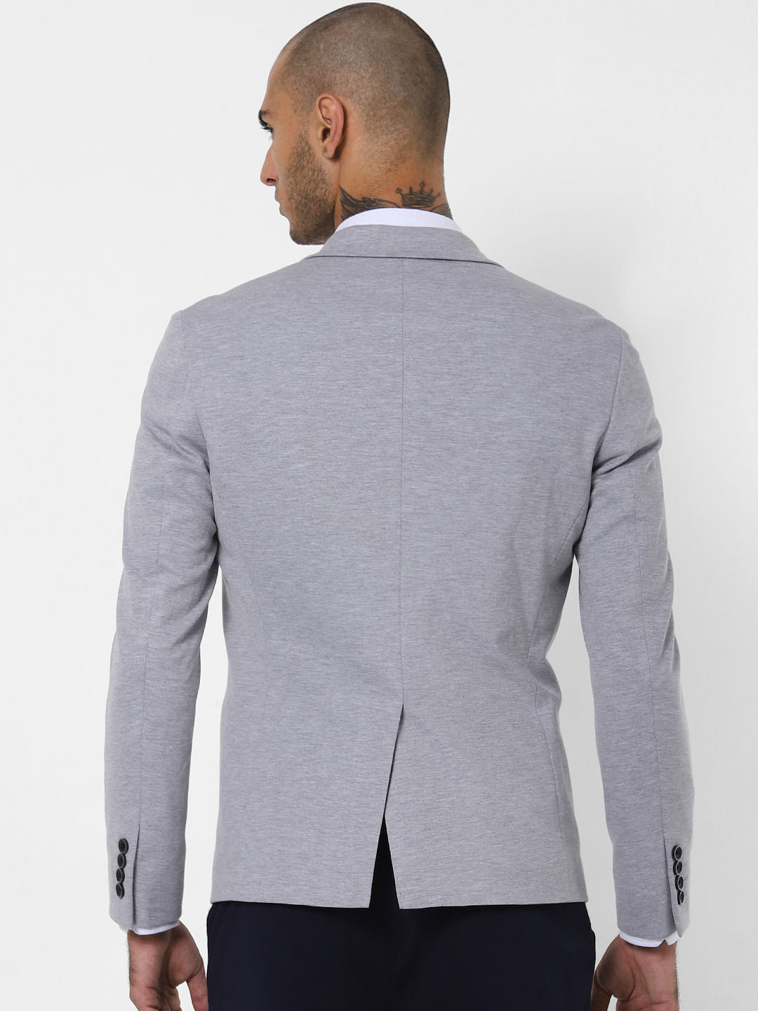 Light Grey Slim Fit Blazer