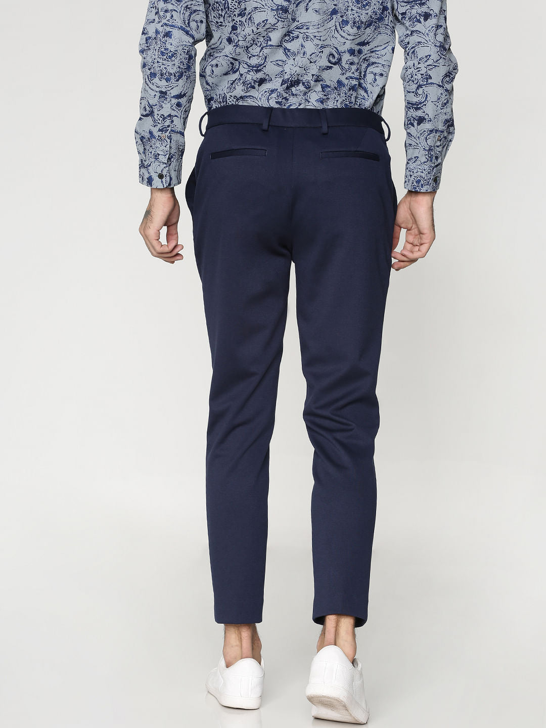 Blue Tailored Slim Fit Trousers