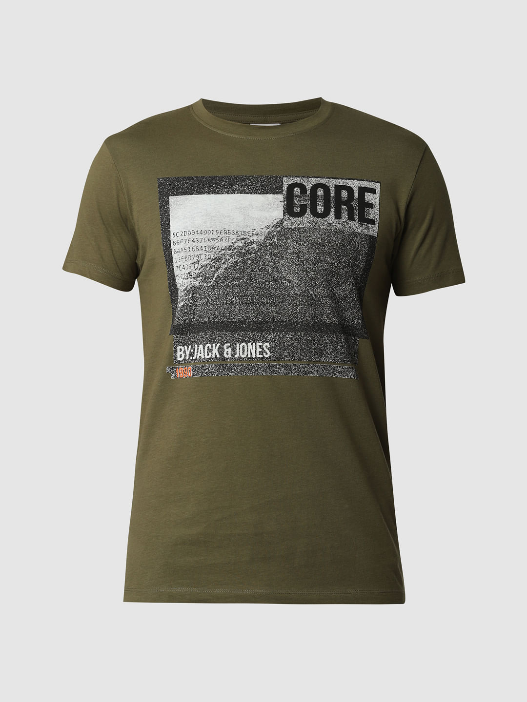 Green Logo Print Crew Neck T-Shirt