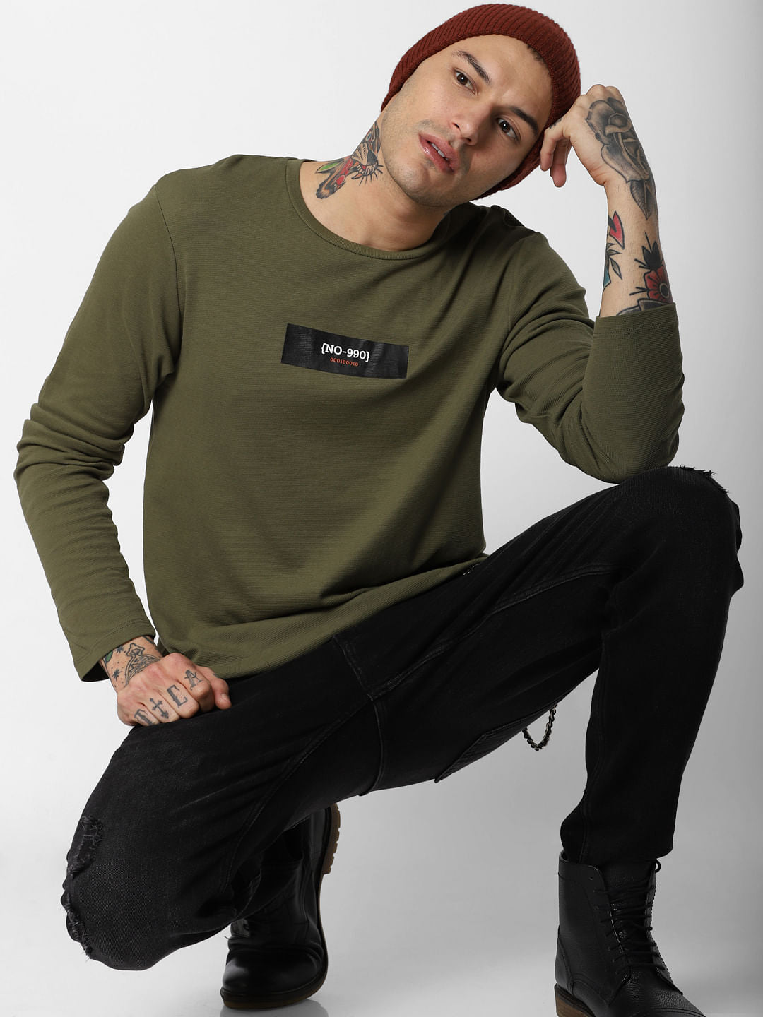 Green Crew Neck T-Shirt - S