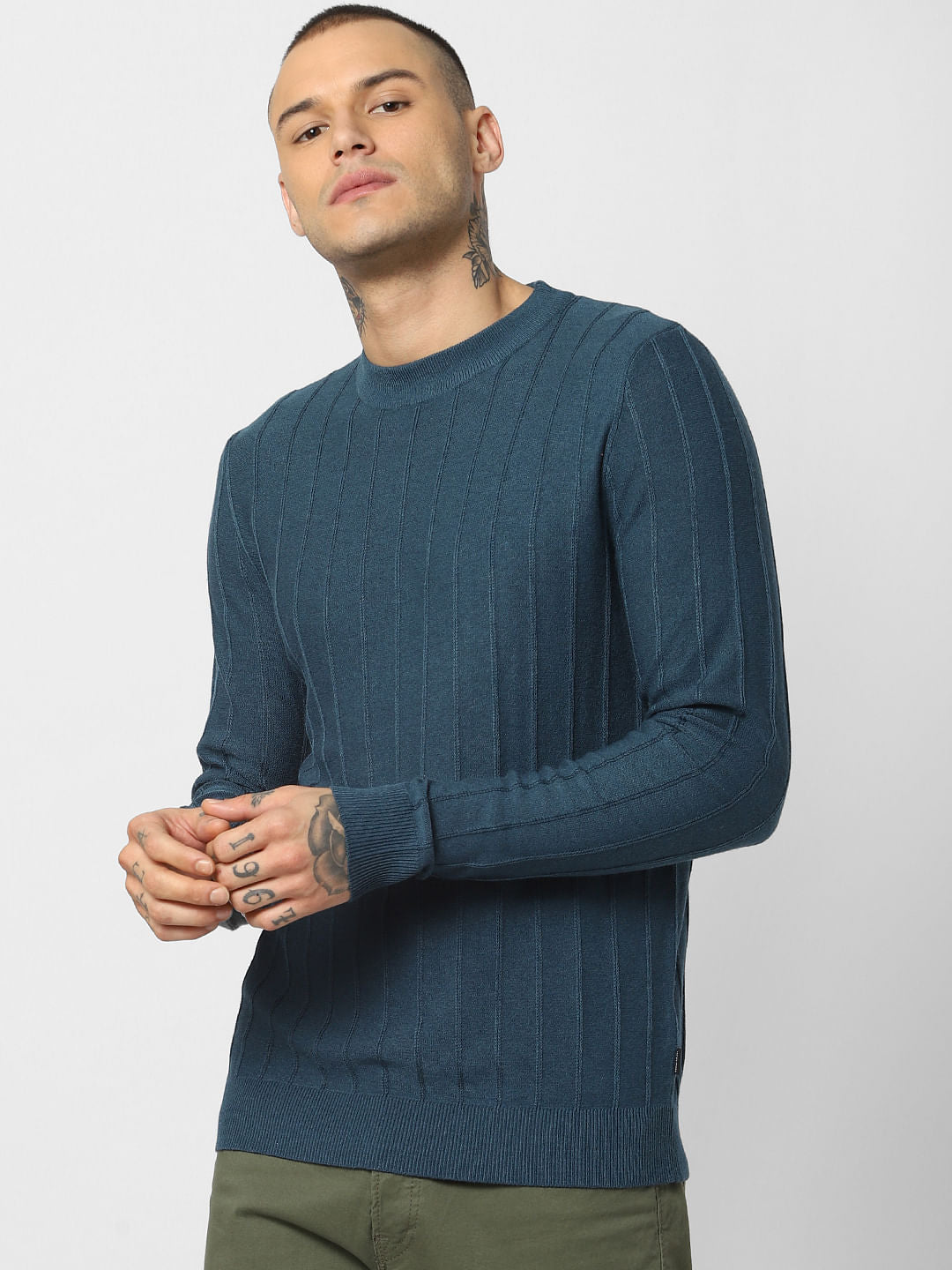 Blue Striped Pullover
