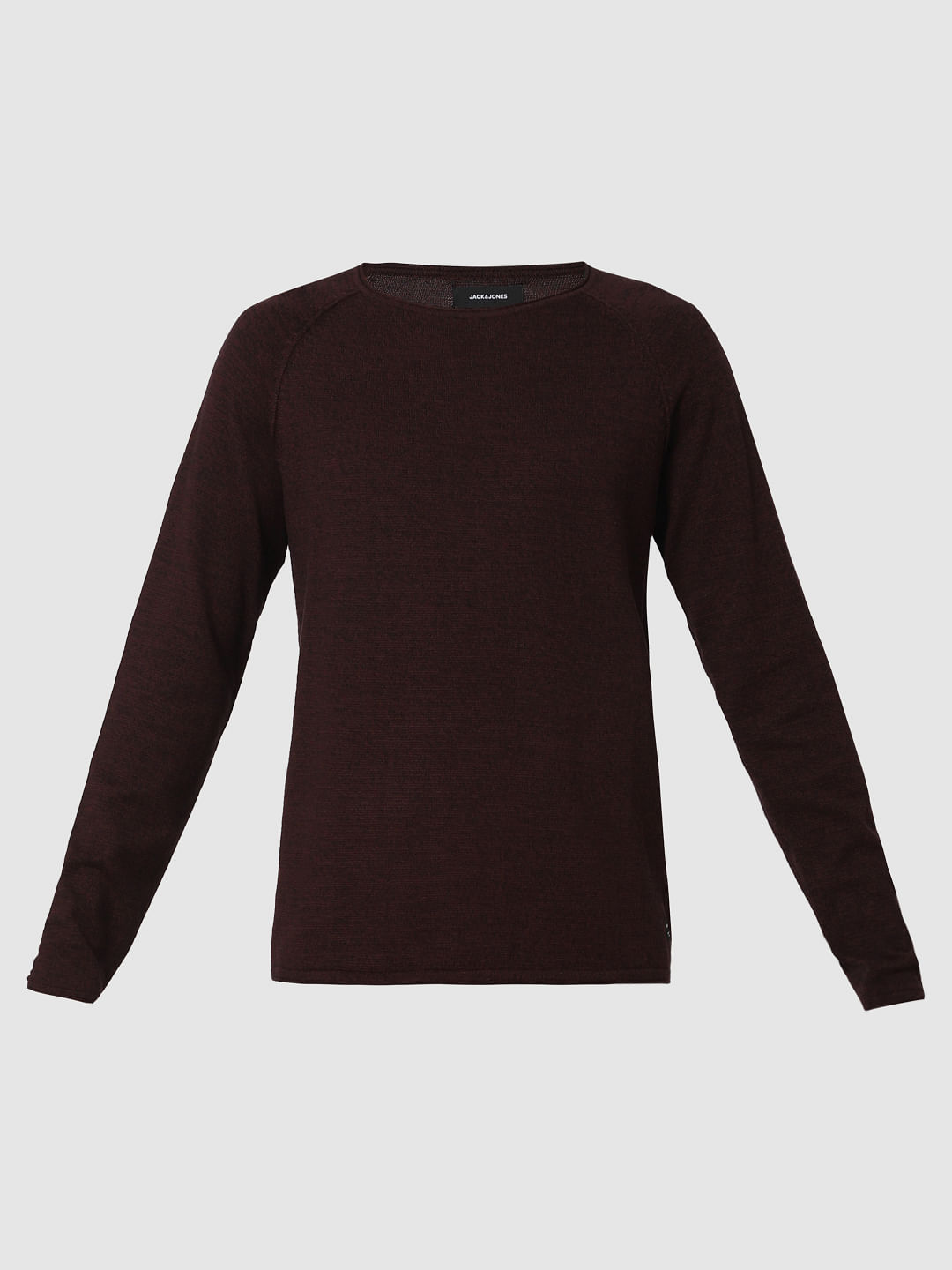 Burgundy Crew Neck Pullover