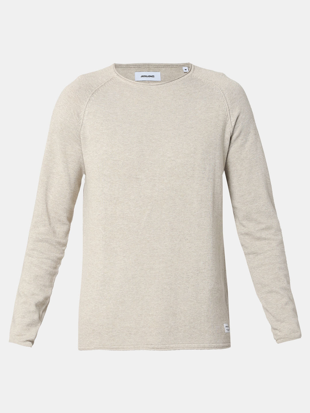 Cream Crew Neck Pullover