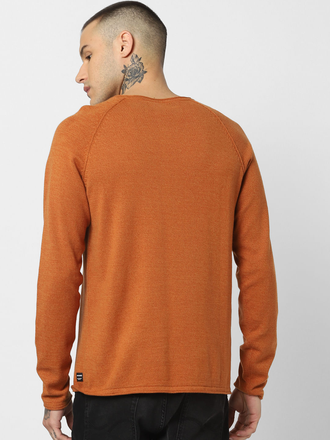 Brown Crew Neck Pullover