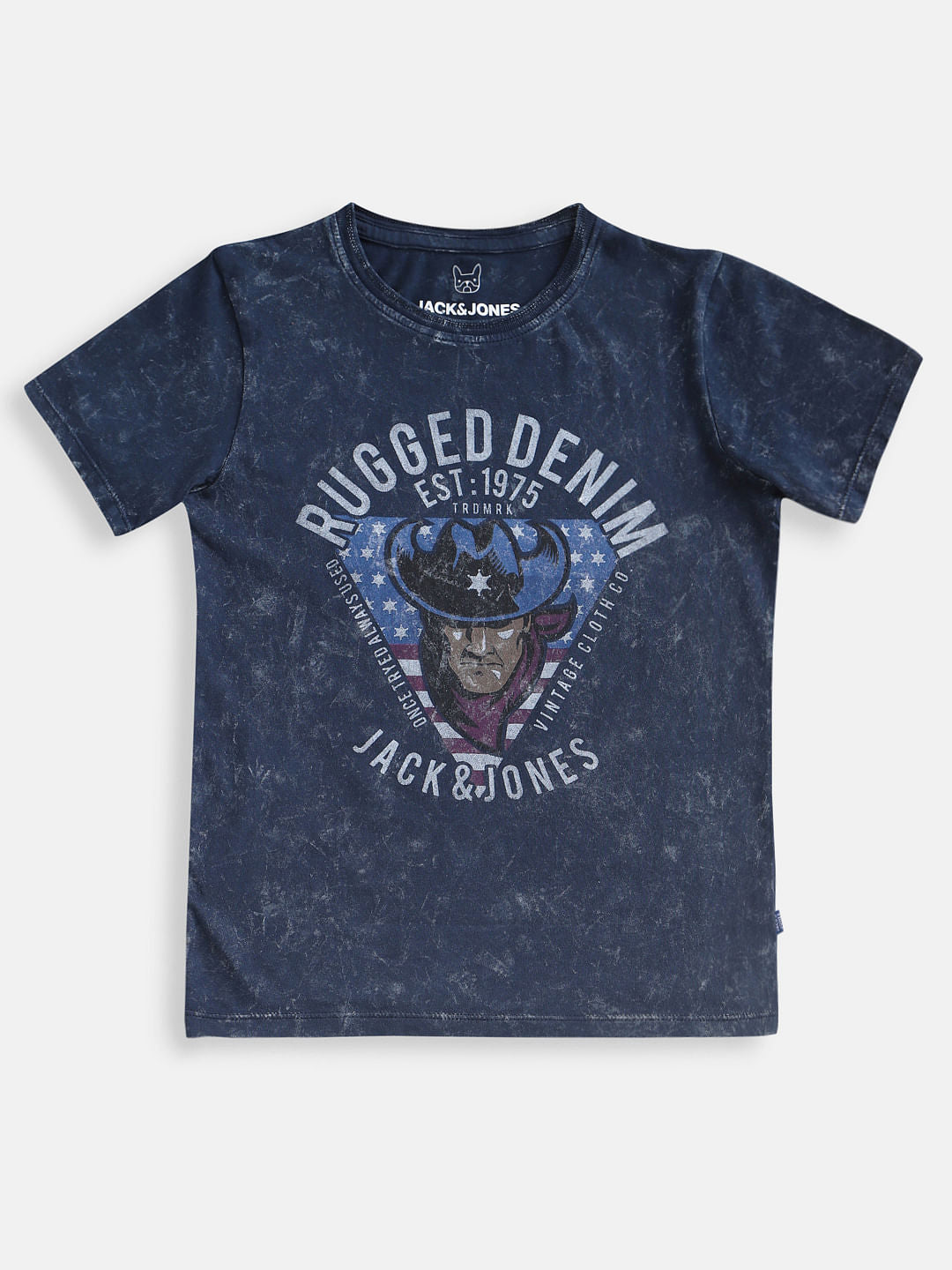 Boys Blue Graphic Print Crew Neck T-shirt - 128/8Y
