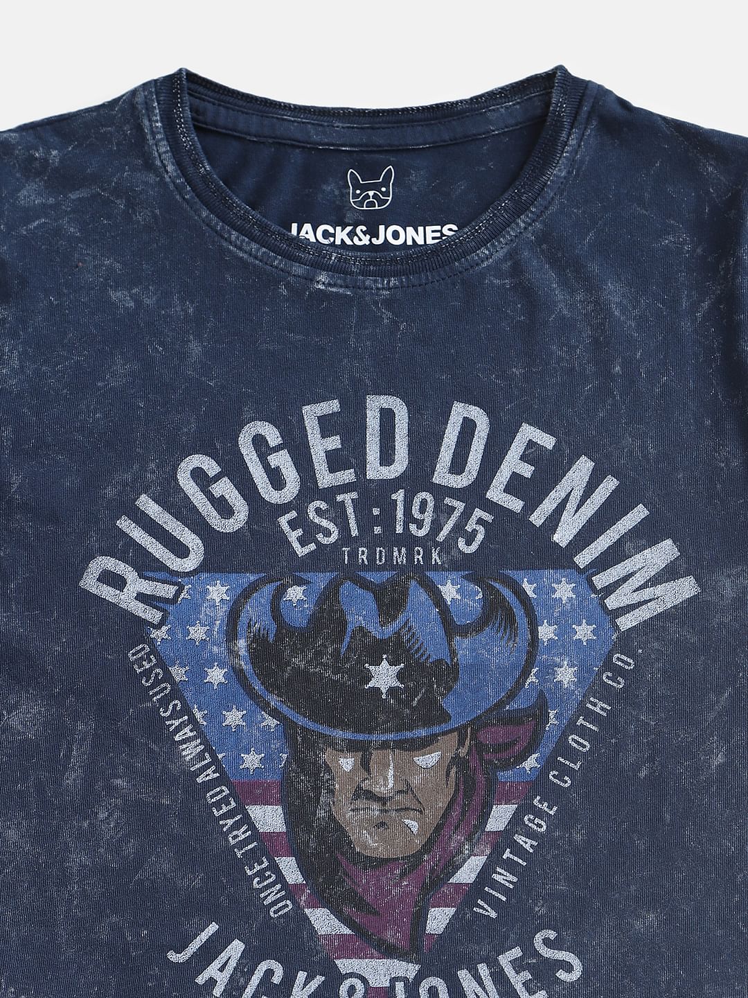 Boys Blue Graphic Print Crew Neck T-shirt