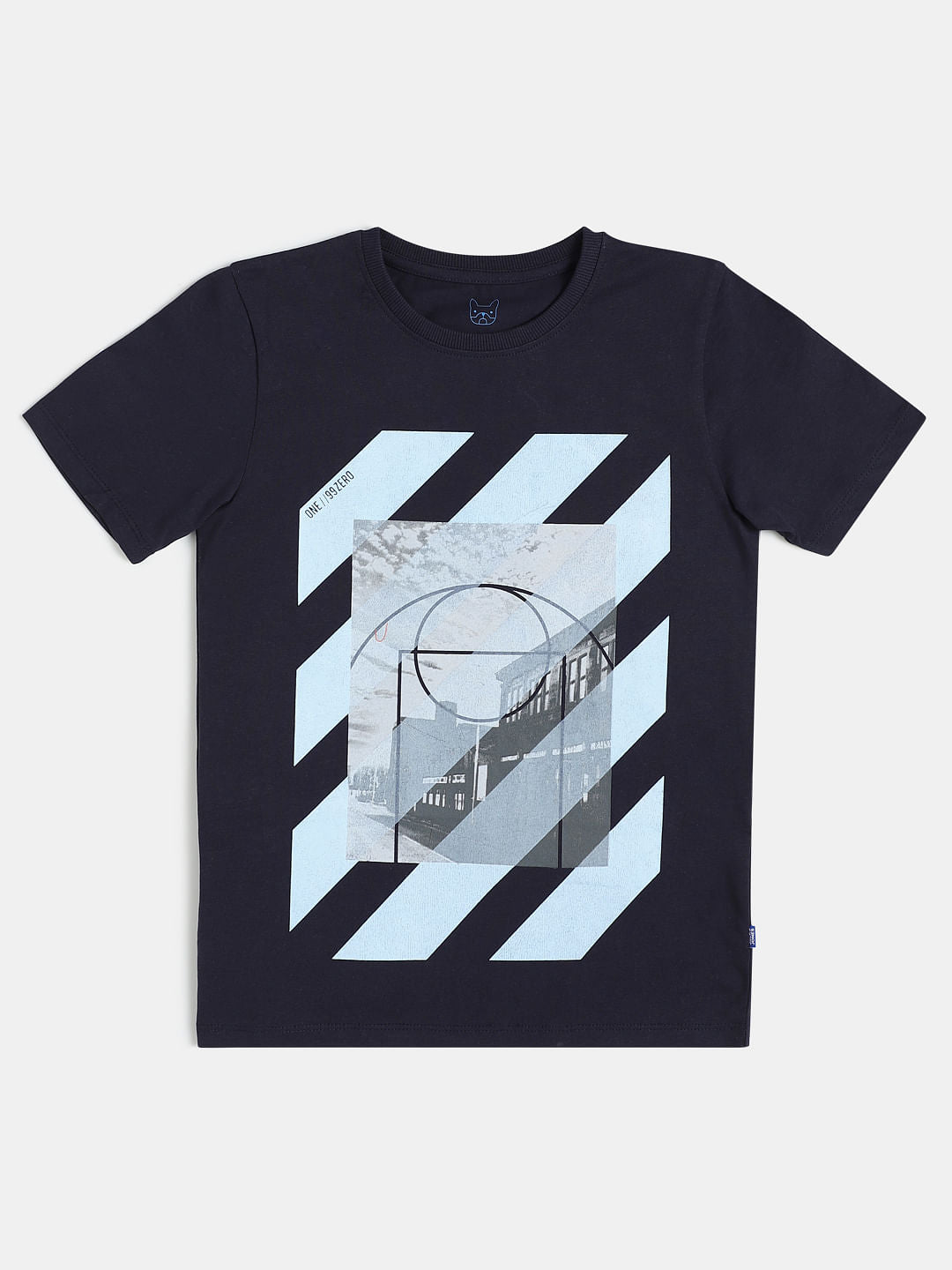 Boys Blue Graphic Print Crew Neck T-shirt - 128/8Y