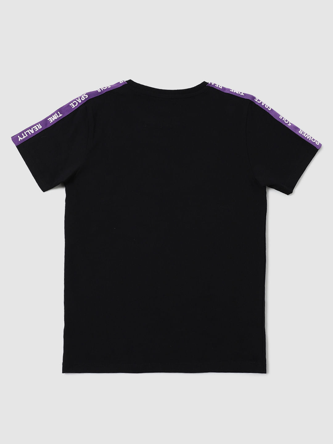 Boys Black Thanos Print Crew Neck T-shirt