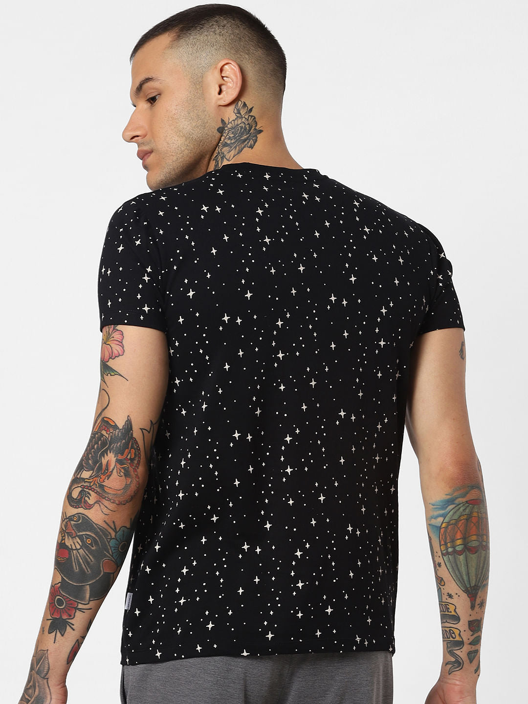 X Snoopy Black Snoopy Print Crew Neck T-Shirt