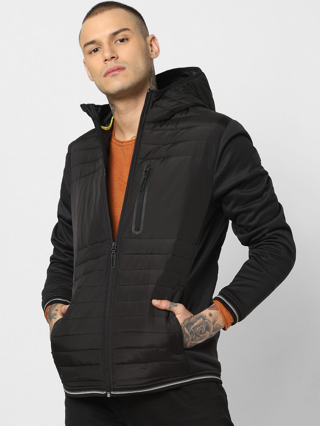 Black Hooded Puffer Jackets