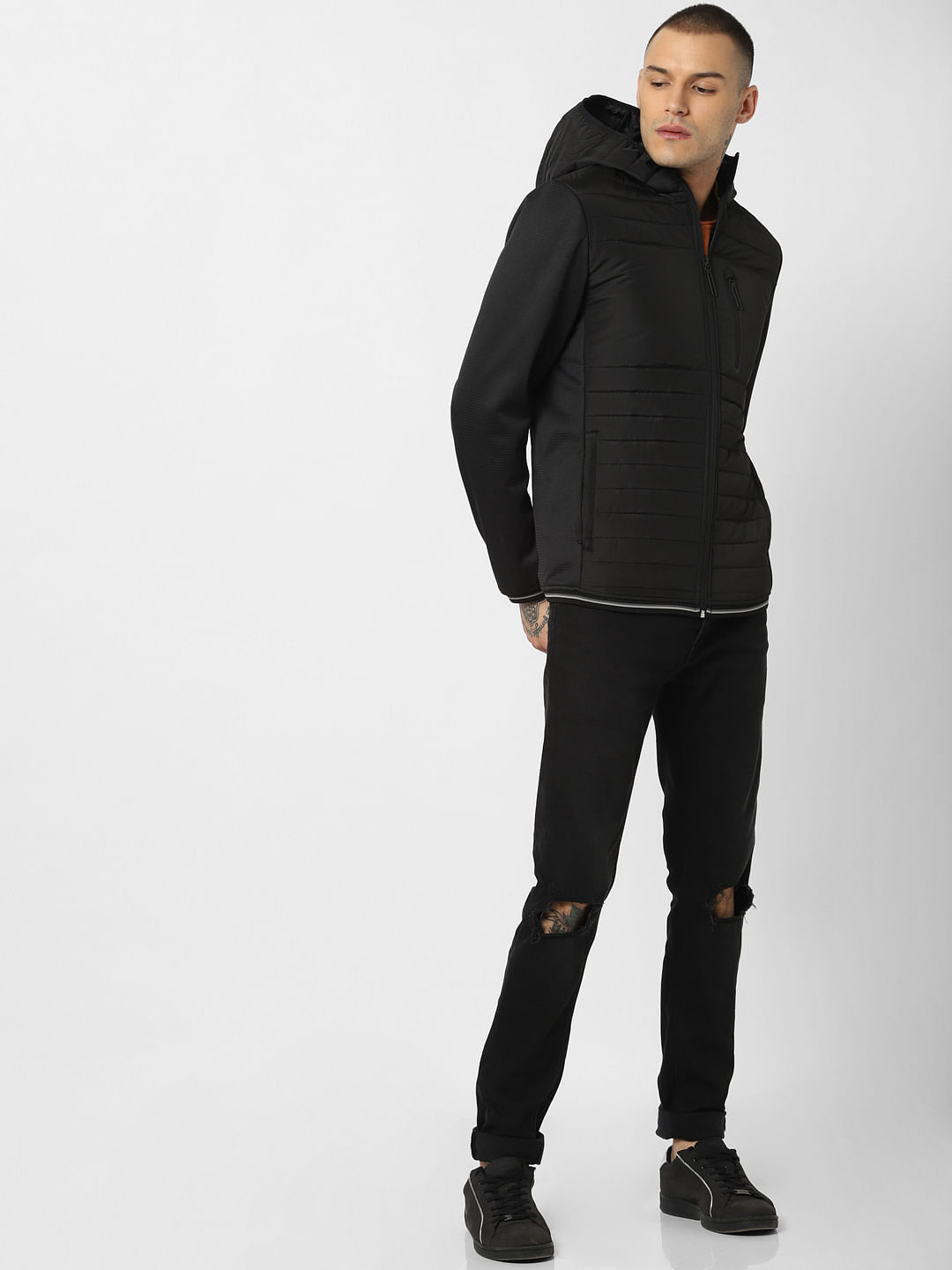 Black Hooded Puffer Jackets