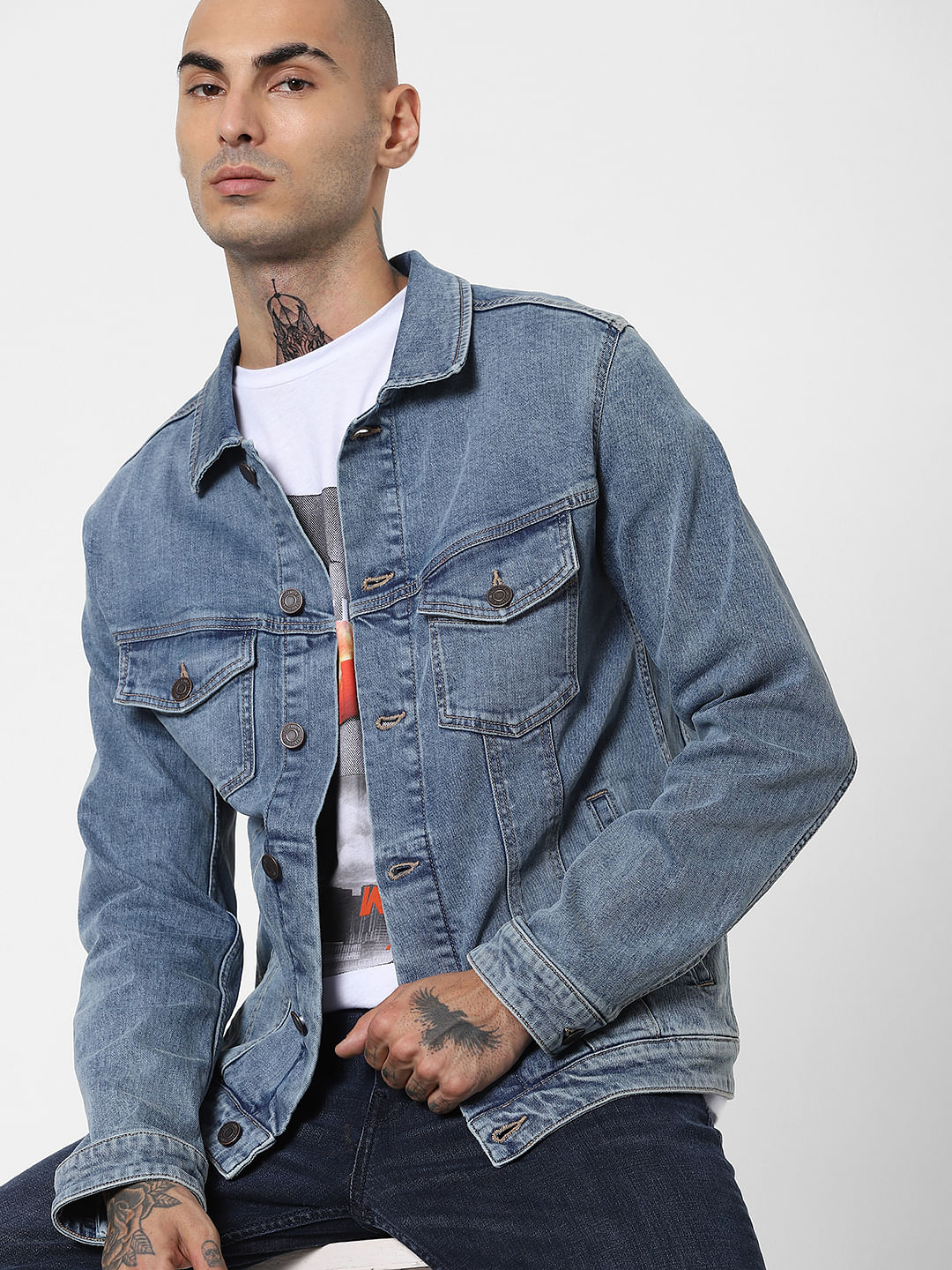 Blue Washed Denim Jacket