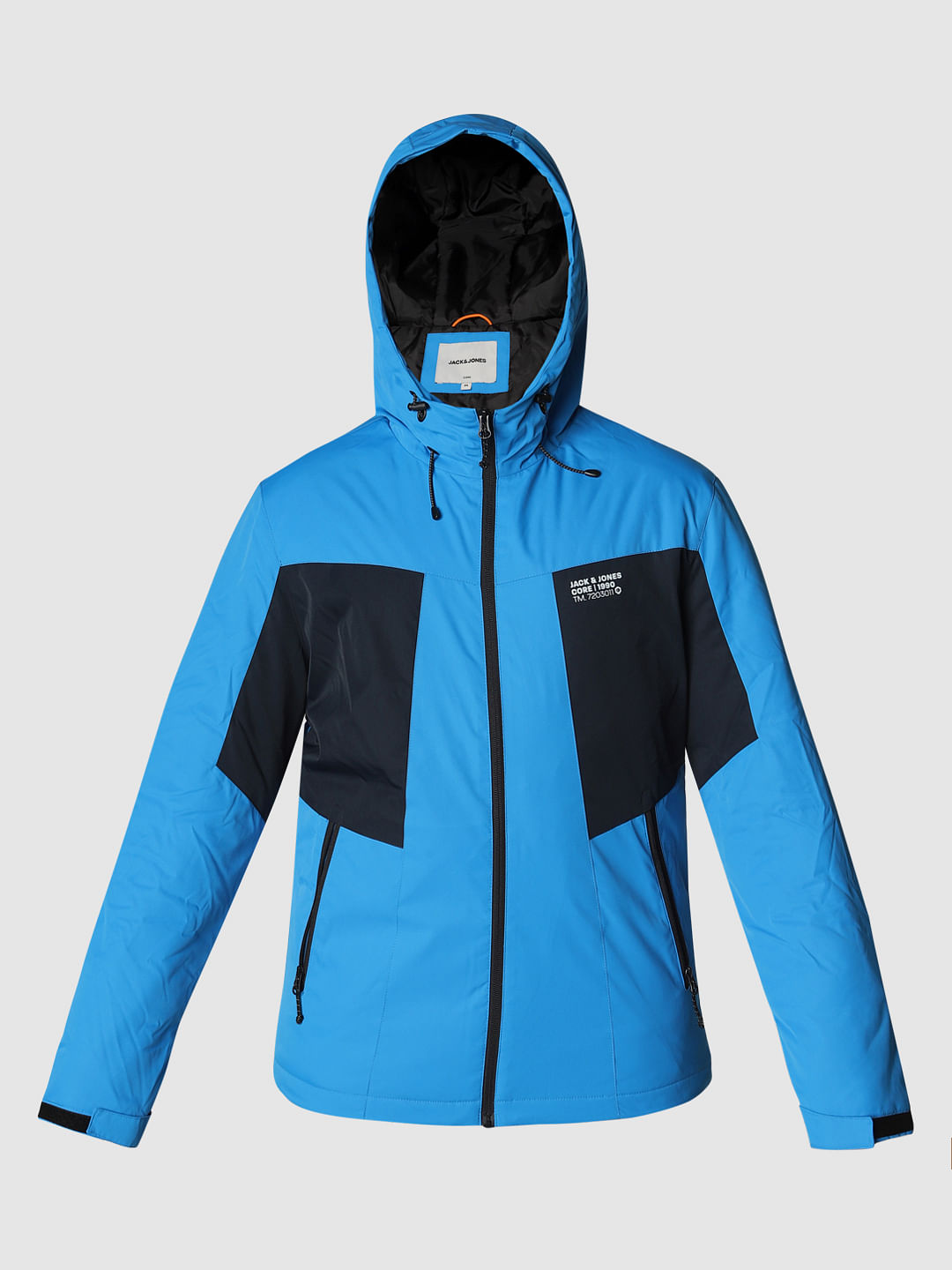 Blue Zip Up Hooded Jacket