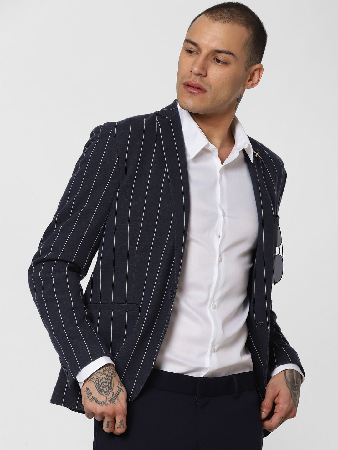 White Slim Fit Full Sleeves Shirt - S