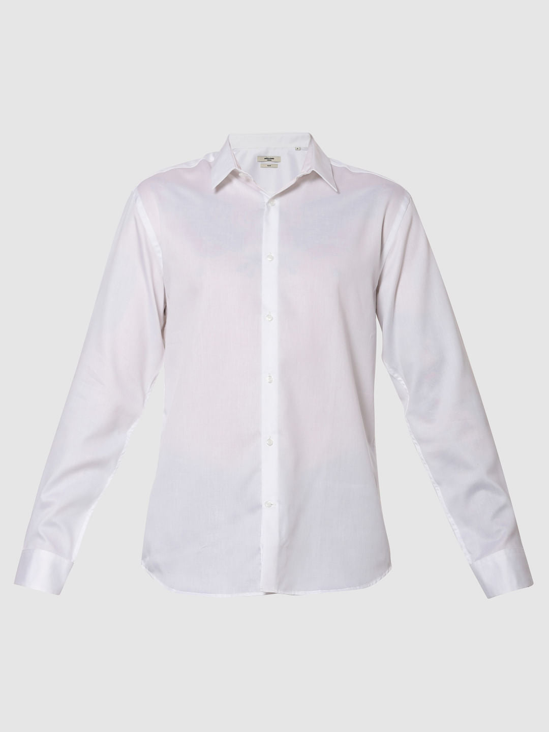 White Slim Fit Full Sleeves Shirt