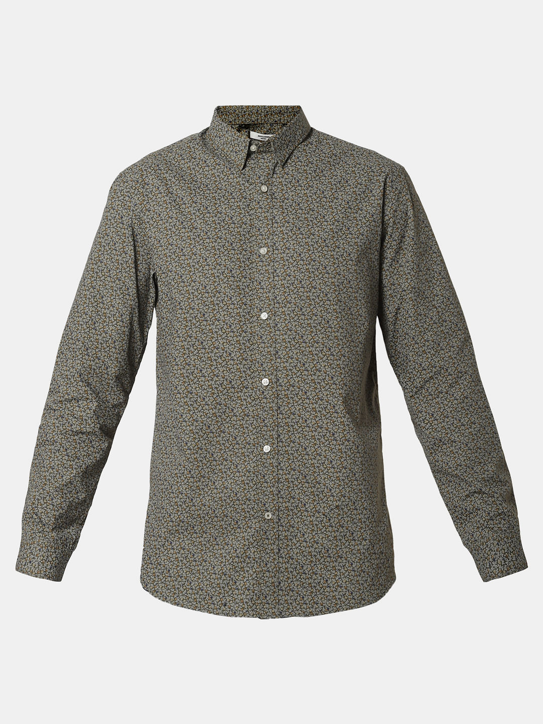 Green Printed Full Sleeves Shirt