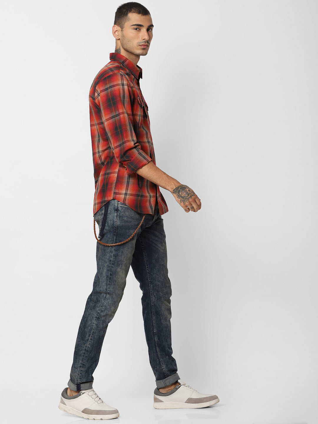 Red Check Full Sleeves Shirt