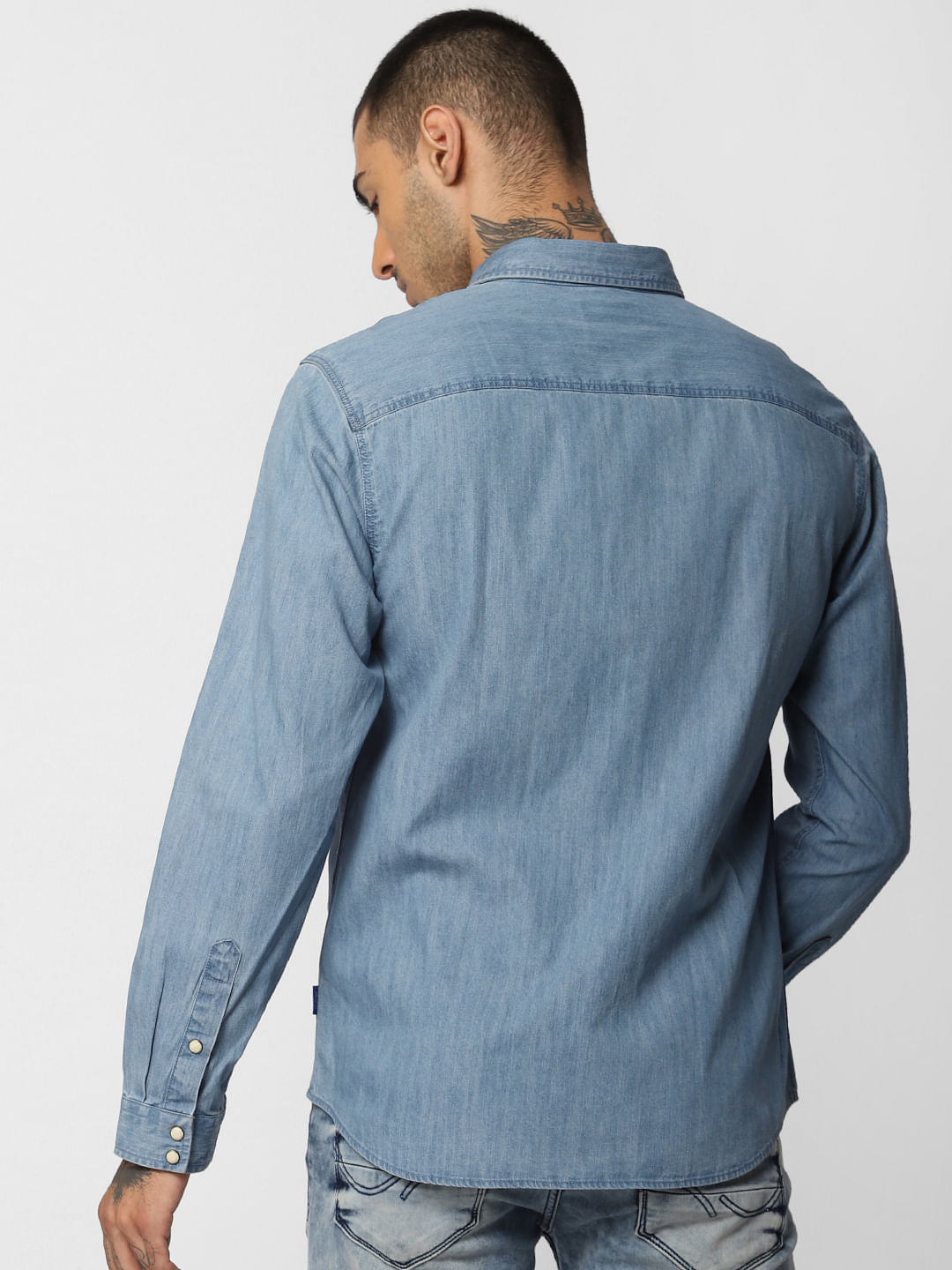 Light Blue Denim Full Sleeves Shirt