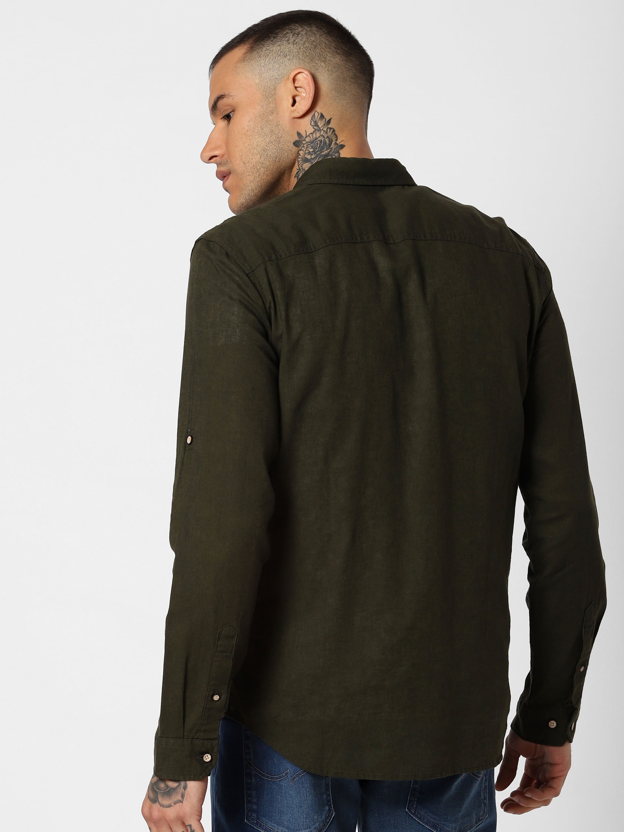Dark Green Full Sleeves Shirt
