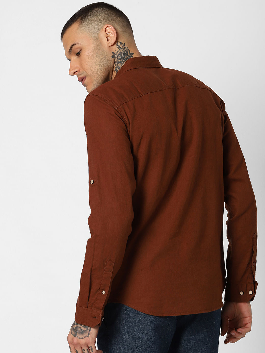 Dark Brown Full Sleeves Shirt