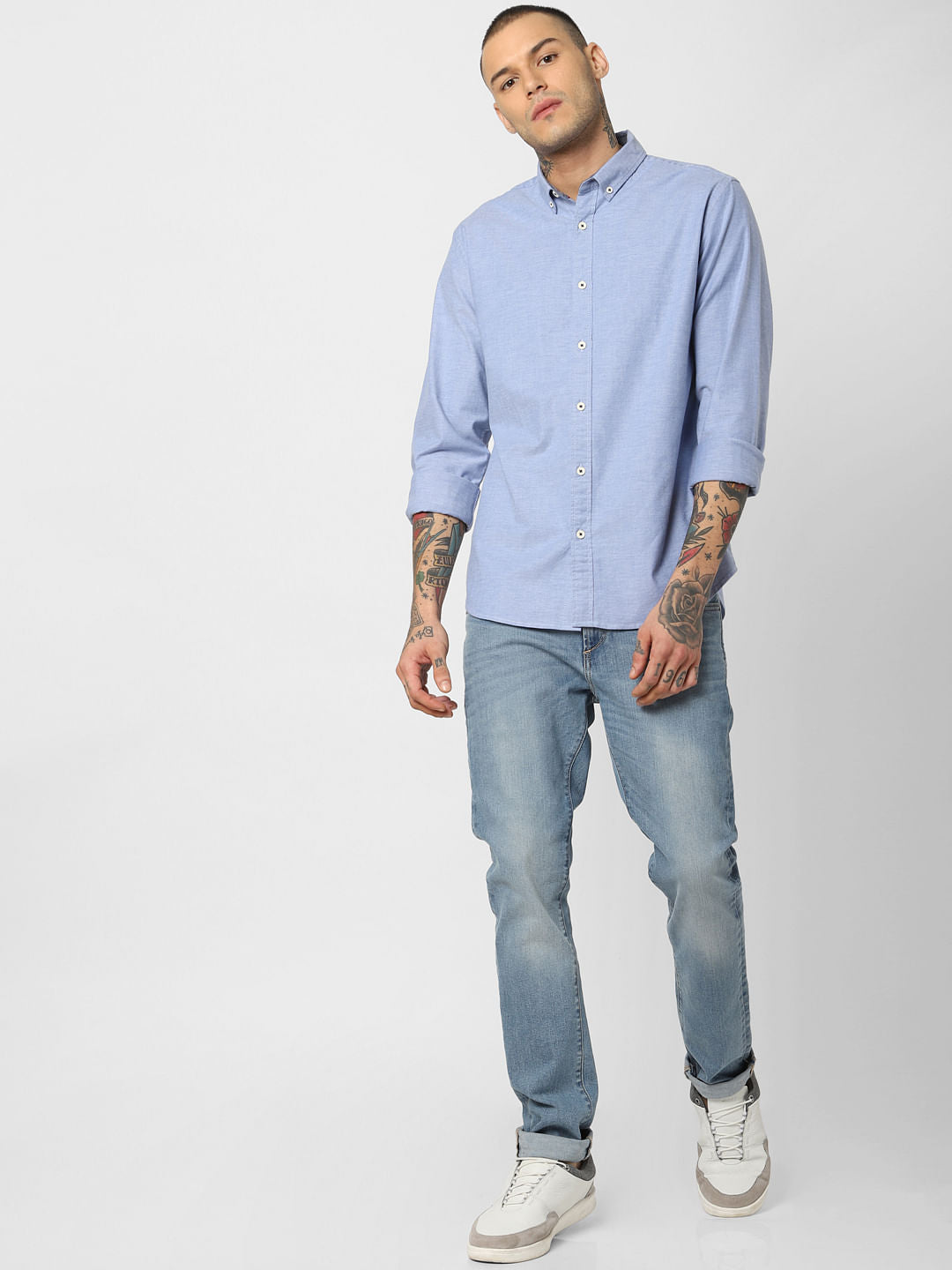 Blue Full Sleeves Shirt
