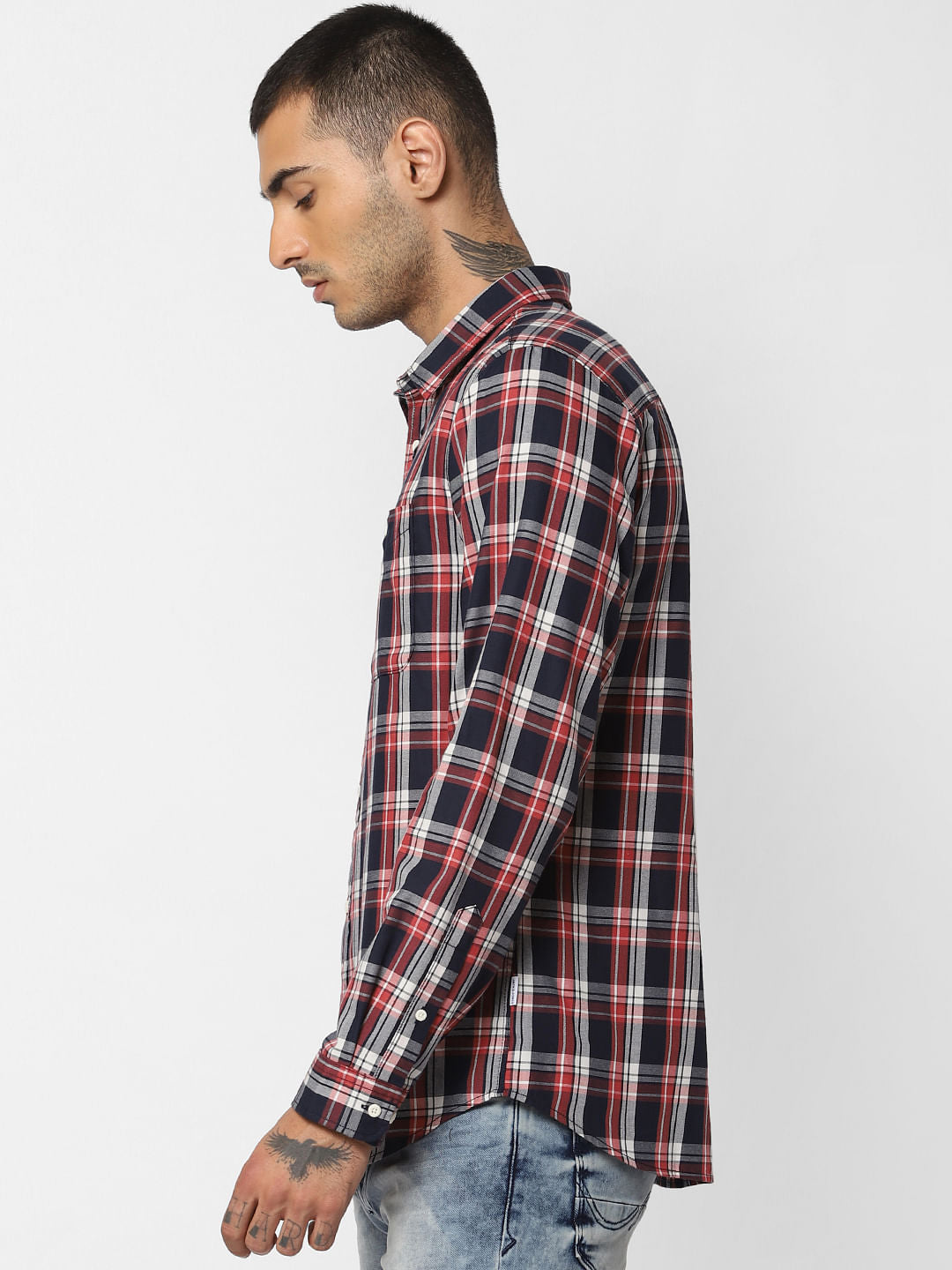Red Check Full Sleeves Shirt