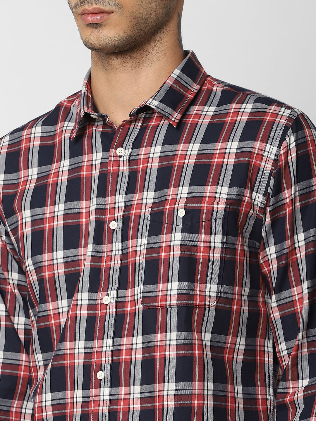 Red Check Full Sleeves Shirt
