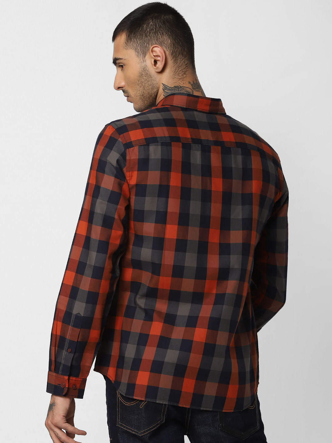 Rust Check Full Sleeves Shirt