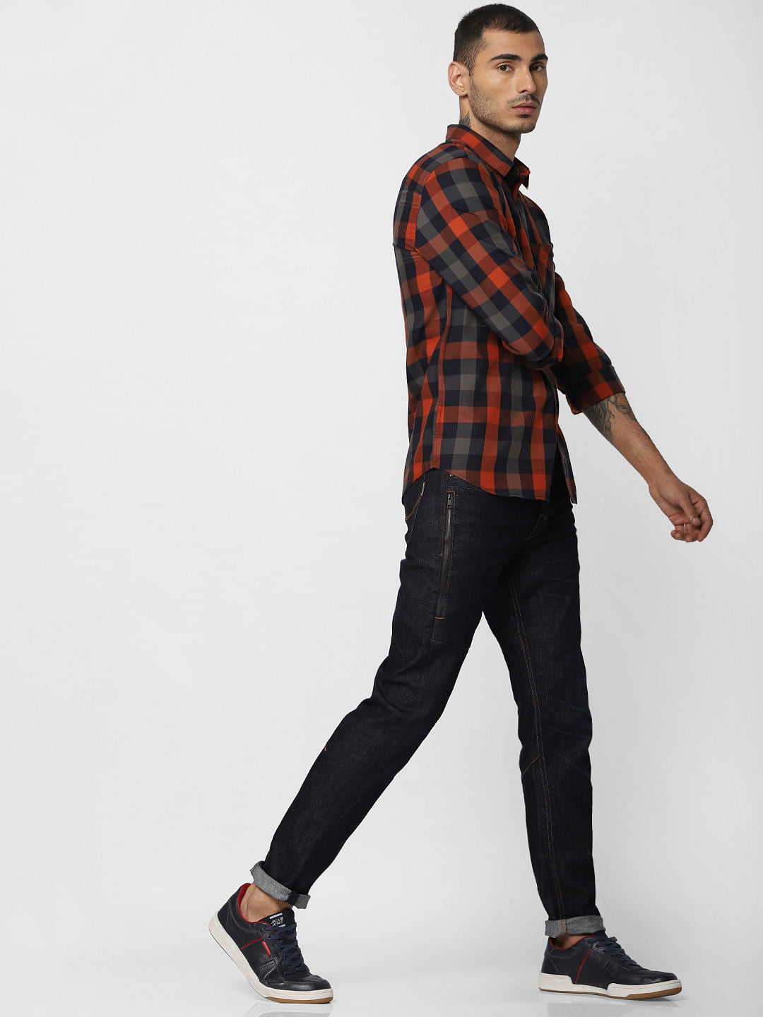 Rust Check Full Sleeves Shirt