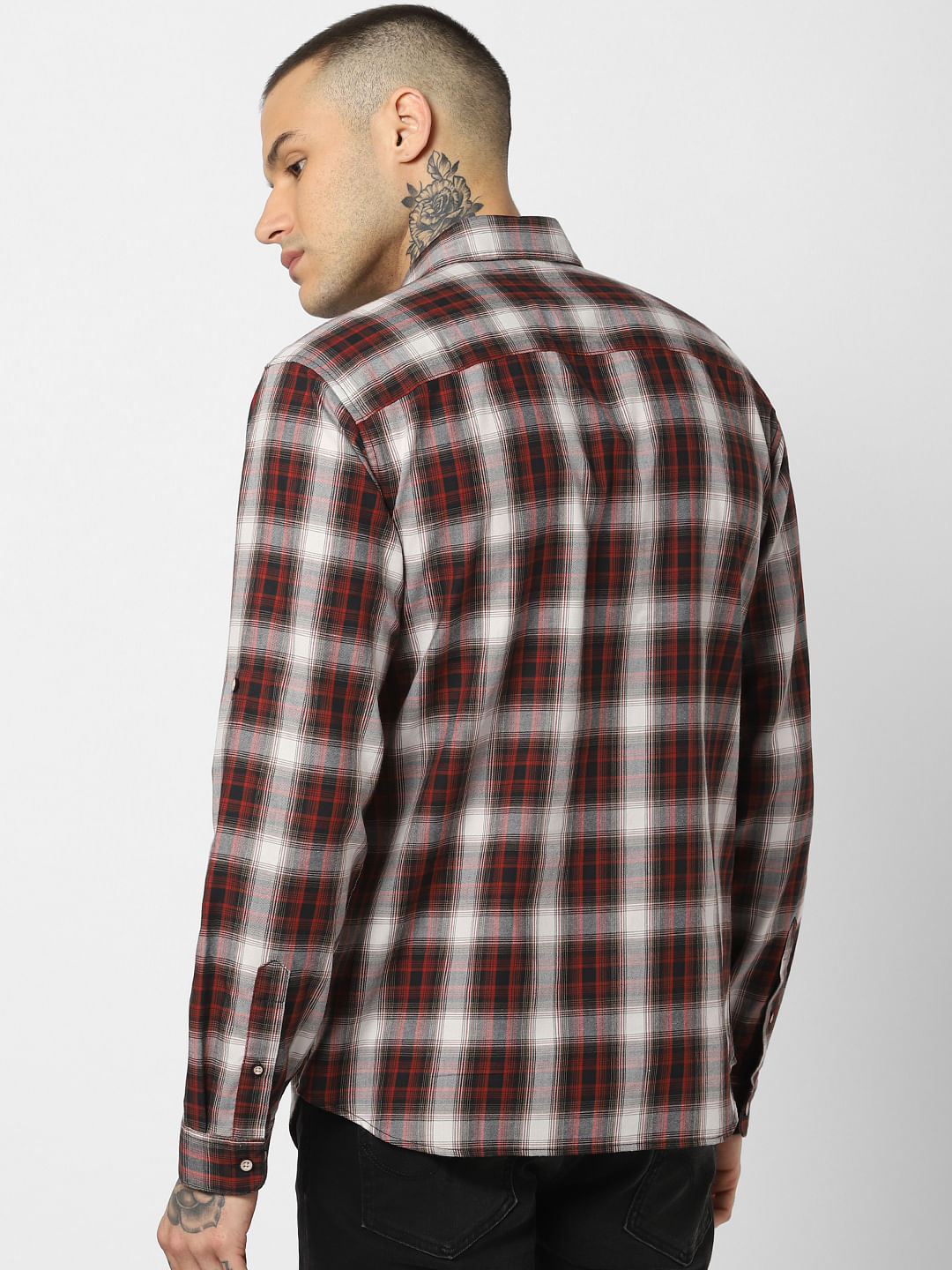 Red Check Full Sleeves Shirt