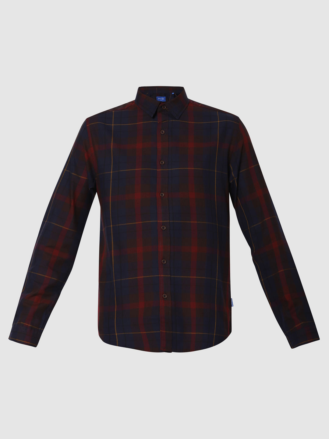 Maroon Check Full Sleeves Shirt