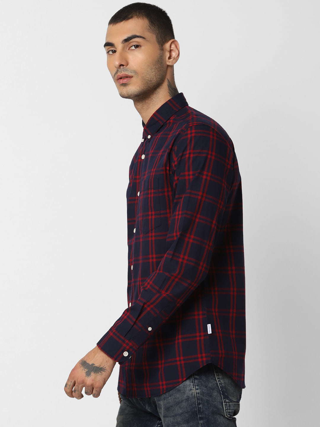 Red Check Full Sleeves Shirt