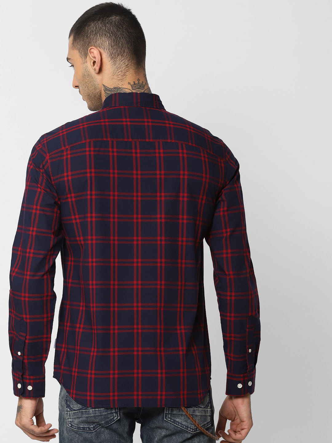 Red Check Full Sleeves Shirt