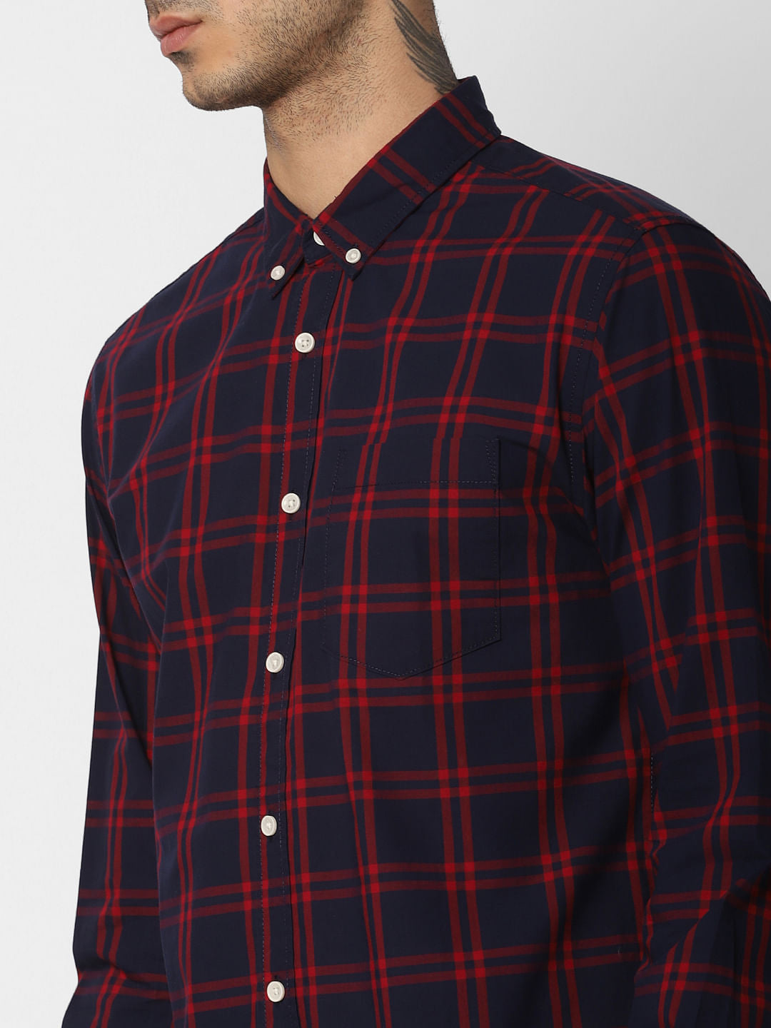 Red Check Full Sleeves Shirt