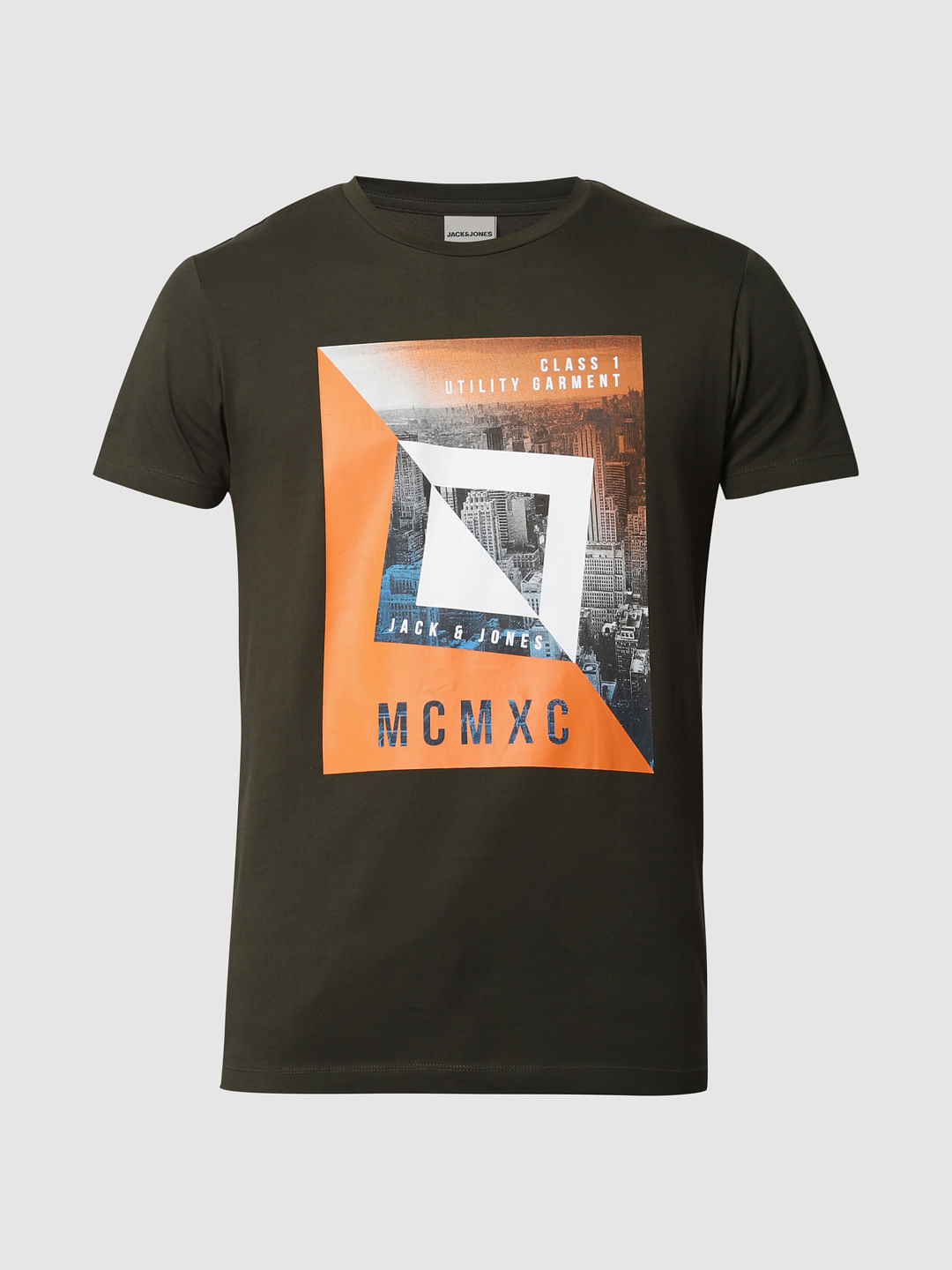 Green Graphic Print Crew Neck T-shirt
